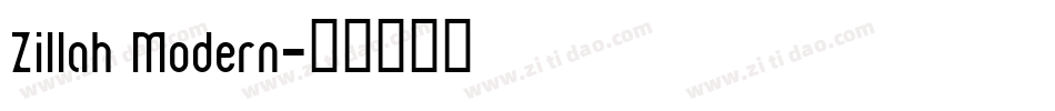 Zillah Modern字体转换